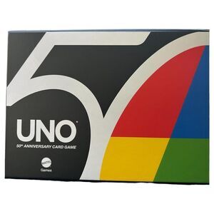 UNO 50th Anniversary Edition Card Game Featuring Commemorative Coin & Ca…